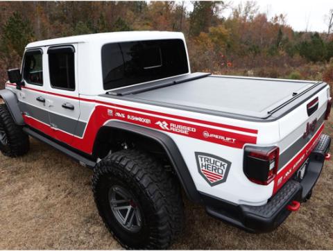 Armis Retractable Locking Bed Cvr W/o Trail Rails 20-Present Jeep Gladiator JT Rugged Ridge