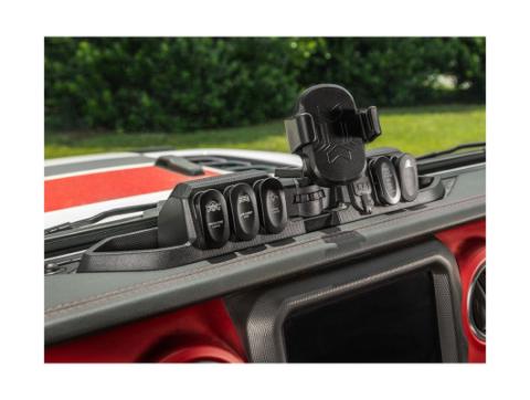 Dash Mount Pod W/Wireless Chrg Black Jeep Rugged Ridge