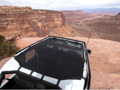 Eclipse Sun Shade Black Full 18-Present Wrangler Unlimited JLU 4 Door Rugged Ridge