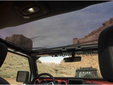 Eclipse Sun Shade Front Black 18-Present Wrangler (4Dr) / 20-Present Gladiator Rugged Ridge