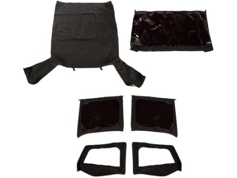 Montana Soft Top Door Skins Black Diamond Tinted 88-95 Wrangler YJ Rugged Ridge