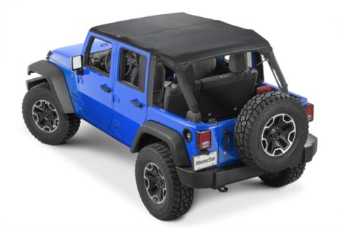 Jeep JK Cable Style Bimini Top Plus For 07-09 Wrangler JK 4 Door w/Header Includes Conversion Mastertwill MasterTop