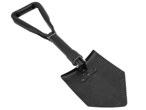 Recovery Shovel Heavy Duty Tri-Fold Black Universal Rugged Ridge