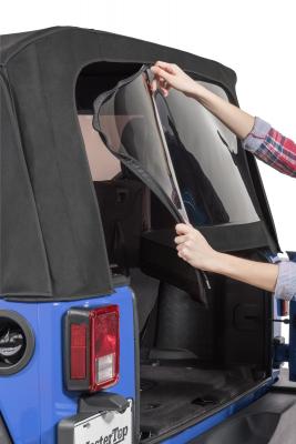 Jeep JK Replacement Top Tinted Glass 07-09 Wrangler JK 4 Door Black MasterTwill MasterTop