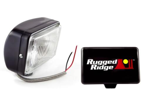 Light Kit Halogen 5 Inch X 7 Inch Black Steel Housing Rugged Ridge