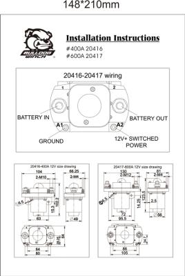 Solenoid 600 Amp Bulldog Winch