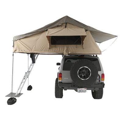 Overlander XL Roof Top Tent 122 Inch W x 76 Inch L x 51 Inch H Load Capacity 770 lbs Coyote Tan Smittybilt