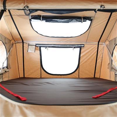 Overlander XL Roof Top Tent 122 Inch W x 76 Inch L x 51 Inch H Load Capacity 770 lbs Coyote Tan Smittybilt