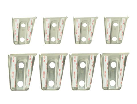 Jeep JK Door Hinge Overlays 8 Pieces 4 Door 07-18 Wrangler JK Polished Silver Kentrol