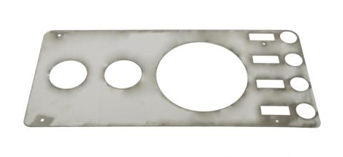 Jeep CJ Gauge Cover Without Radio Opening 76-86 CJ Polished Silver Kentrol