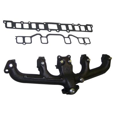 Exhaust Manifold &amp; Gasket Kit for Jeep Select 80+ CJs, YJ, SJ, J-Series w/ 4.2L Crown Automotive