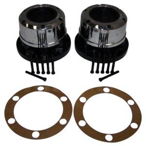 Locking Hub Set for 72-81 CJ's w/ 6-Bolt Flange Mounting for Std. 27 Spline Axle Crown Automotive