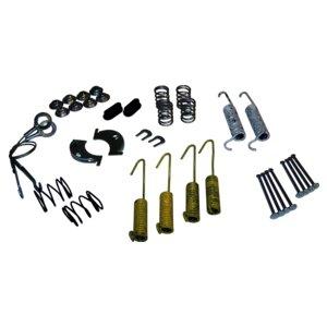 Rear Drum Brake Hardware Kit Includes Springs, Pins, Cables, and Guides for 78-89 Jeep CJs, YJ, XJ, MJ w/ 10 Inchx1.75 Inch Brakes Crown Automotive