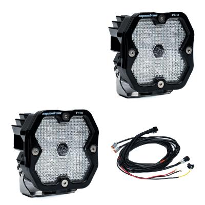 Squadron 2.0 Pro Black LED Auxiliary Light Pod Pair Universal Clear Work/Scene Baja Designs