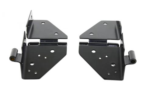 Jeep CJ/YJ Windshield Hinge Pair 76-95 CJ and Wrangler YJ Powdercoat Black Kentrol
