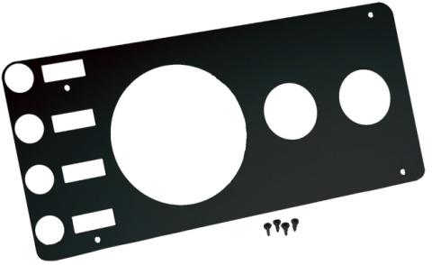 Jeep CJ Gauge Cover Without Radio Opening 76-86 CJ Powdercoat Black Kentrol