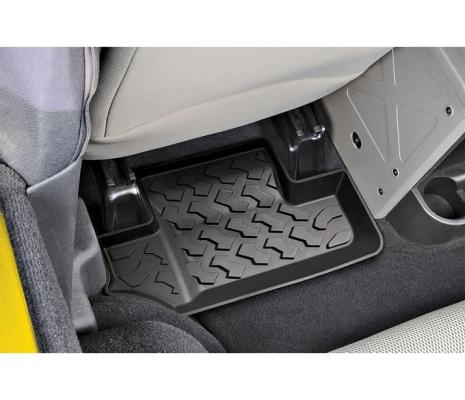 Jeep Wrangler Floor Mats Rear For Jeep 2007-2010 Wrangler JK Black Pair Bestop
