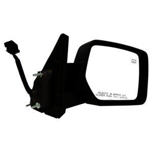 Right Power, Heated, Manual Folding Mirror for 2007-15 Jeep MK Patriot, Black Crown Automotive