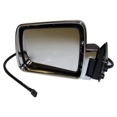 Left Power, Folding Mirror for 1984-1996 Jeep XJ Cherokee, MJ Cherokee, Chrome Crown Automotive