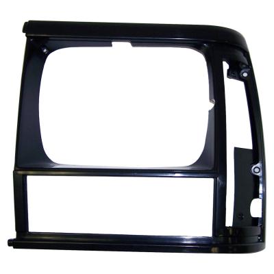 Left Headlight Bezel for 91-96 XJ Cherokee &amp; 91-92 MJ Comanche, Flat Black Crown Automotive