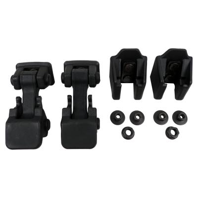 Black Hood Catch Kit for 97-06 Jeep TJ Wrangler, L &amp; R (2 Catches &amp; 2 Brackets) Crown Automotive
