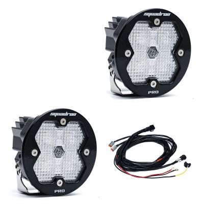Squadron-R 2.0 Pro Black LED Auxiliary Light Pod Pair Universal Clear Work/Scene Baja Designs