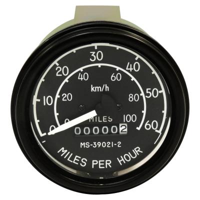 Speedometer for 1945-1956 CJ-2A, CJ-3A, CJ3B, Face Reads in MPH Up To 60 Crown Automotive