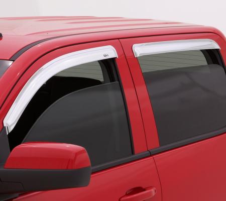 Ventvisor Deflector for 2011-2017 Jeep Compass/Compass Latitude/Compass North Chrome Outside Mount 4 Piece AVS