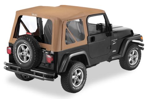 Replace-A-Top for OEM Hardware For Jeep 1997-2002 Wrangler TJ Clear Spice Sailcloth No Door Skins Included Bestop
