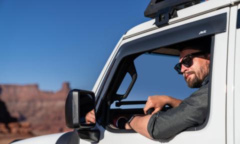 Ventvisor Deflector for 2018-2026 Jeep Wrangler and More Smoke Low Profile Outside Mount 4 Piece AVS