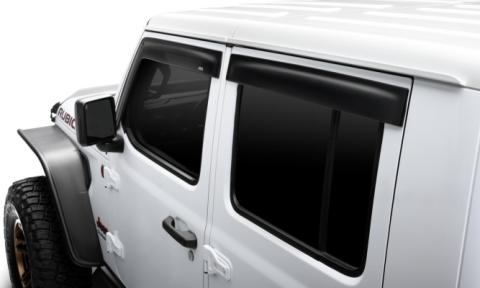 Ventvisor Deflector for 2018-2026 Jeep Wrangler and More Smoke Low Profile Outside Mount 4 Piece AVS