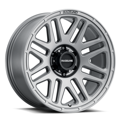 Aluminum Wheels 18x9 Outlander 944GS Greystone Gray 12 Offset 8 on 180 Bolt Pattern 124.2 Bore Raceline