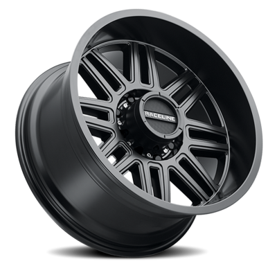 Aluminum Wheels 20x9 Split 948B Satin Black 18 Offset 8 on 180 Bolt Pattern 124.2 Bore Raceline