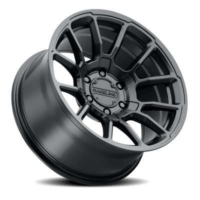 Aluminum Wheels 16x8 Gauge 950B Satin Black Multi Spoke 0 Offset 6 on 114.3 Bolt Pattern 66.1 Bore Raceline