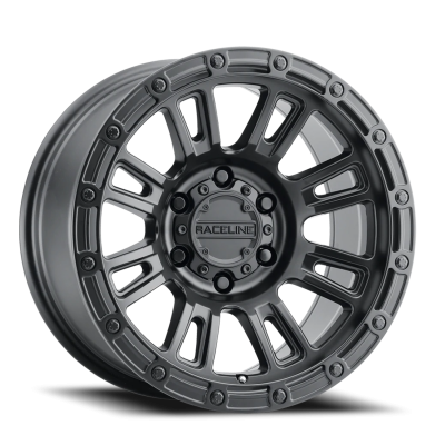 Aluminum Wheels 17x8.5 Compass 956B Satin Black 0 Offset 6 on 135 Bolt Pattern 87.1 Bore Raceline