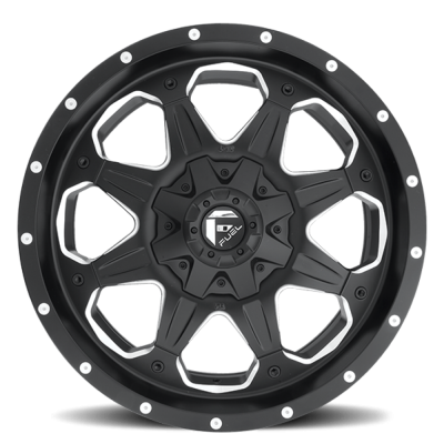 Aluminum Wheels 17X9 Boost D534 5 On 127/5 On 139.7 Black Milled 87.1 Bore -12 Offset Multi Spoke Fuel Off Road Wheels