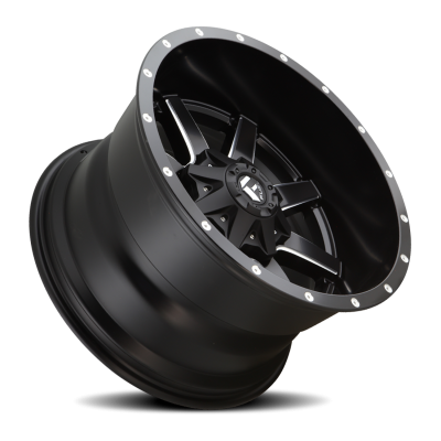 Aluminum Wheels 22X9.5 Maverick D538 8 On 180 Black Milled 125.2 Bore 25 Offset Fuel Off Road Wheels