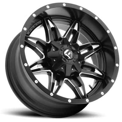 Aluminum Wheels 20X10 Lethal D567 8 On 180 Matte Black Milled 125.2 Bore -12 Offset Fuel Off Road Wheels