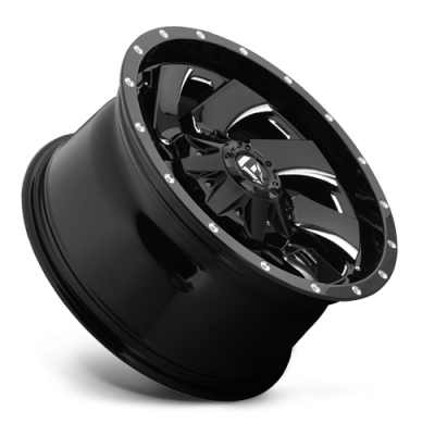 Aluminum Wheels 18X9 Cleaver D574 5 On 114.3/5 On 127 Gloss Black/Milled 78.1 Bore -12 Offset 8 Spoke Fuel Off Road Wheels