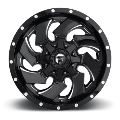 Aluminum Wheels 20X9 Cleaver D574 8 On 170 Gloss Black Milled 125.1 Bore 20 Offset 8 Spoke Fuel Off Road Wheels