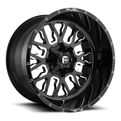Aluminum Wheels 22X10 Stroke D611 6 On 135/6 On 139.7 Gloss Black Milled 106.3 Bore -18 Offset Fuel Off Road Wheels