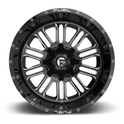 Aluminum Wheels 17X9 Hardline D620 5 On 139.7/5 On 150 Gloss Black/Milled 110.2 Bore 1 Offset Fuel Off Road Wheels