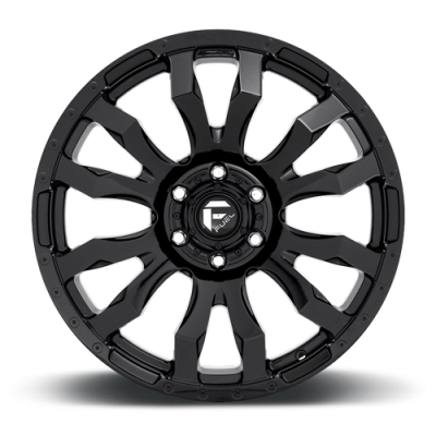 Aluminum Wheels 20X12 Blitz D675 6 On 139.7 Gloss Black 106.1 Bore -44 Offset Multi Spoke Fuel Off Road Wheels