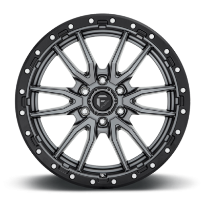 Aluminum Wheels 17X9 Rebel D680 6 On 135 Matte Gunmetal Gray Black Bead Ring 87.1 Bore 1 Offset Fuel Off Road Wheels