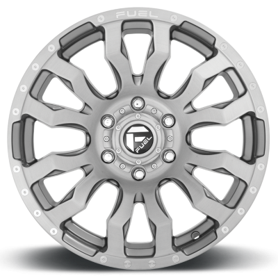 Aluminum Wheels 20X9 Blitz D693 6 On 135 Brushed Gunmetal Gray Tinted Clear 87.1 Bore 1 Offset Multi Spoke Fuel Off Road Wheels