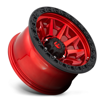 Aluminum Wheels 20X9 Covert D695 8 On 165.1 Candy Red Black Bead Ring 125.22 Bore 1 Offset Multi Spoke Fuel Off Road Wheels