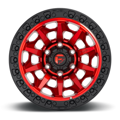 Aluminum Wheels 20X9 Covert D695 8 On 165.1 Candy Red Black Bead Ring 125.22 Bore 1 Offset Multi Spoke Fuel Off Road Wheels