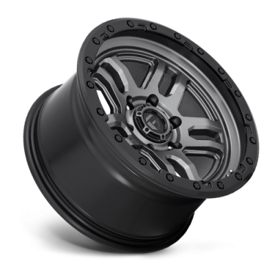 Aluminum Wheels 17X9 AMMO D701 6 On 135 Matte Gunmetal Gray W/Black Bead Ring 87.1 Bore -12 Offset 5 Spoke Fuel Off Road Wheels