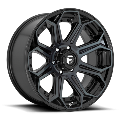 Aluminum Wheels 20X9 Siege D704 5 On 139.7 Gloss Black Machined Double Dark Tint 78 Bore 1 Offset Fuel Off Road Wheels