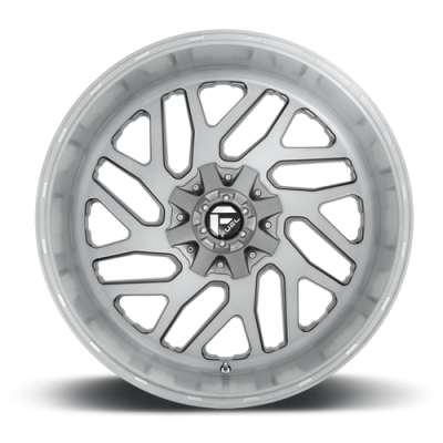 Aluminum Wheels 20X12 Triton Platinum D715 8 On 165.1 Brush Gunmetal Gray/Clear Tint 125.1 Bore -43 Offset Mesh Spoke Fuel Off Road Wheels